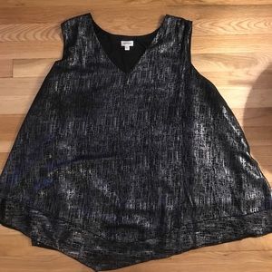 Dressy sleeveless tank swing-style top