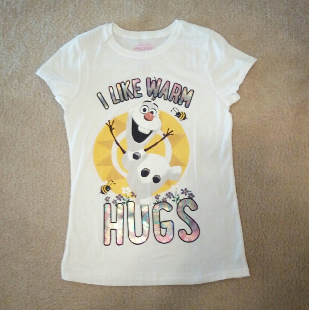 NEW Girls Frozen Olaf T-Shirt Size Large 10-12