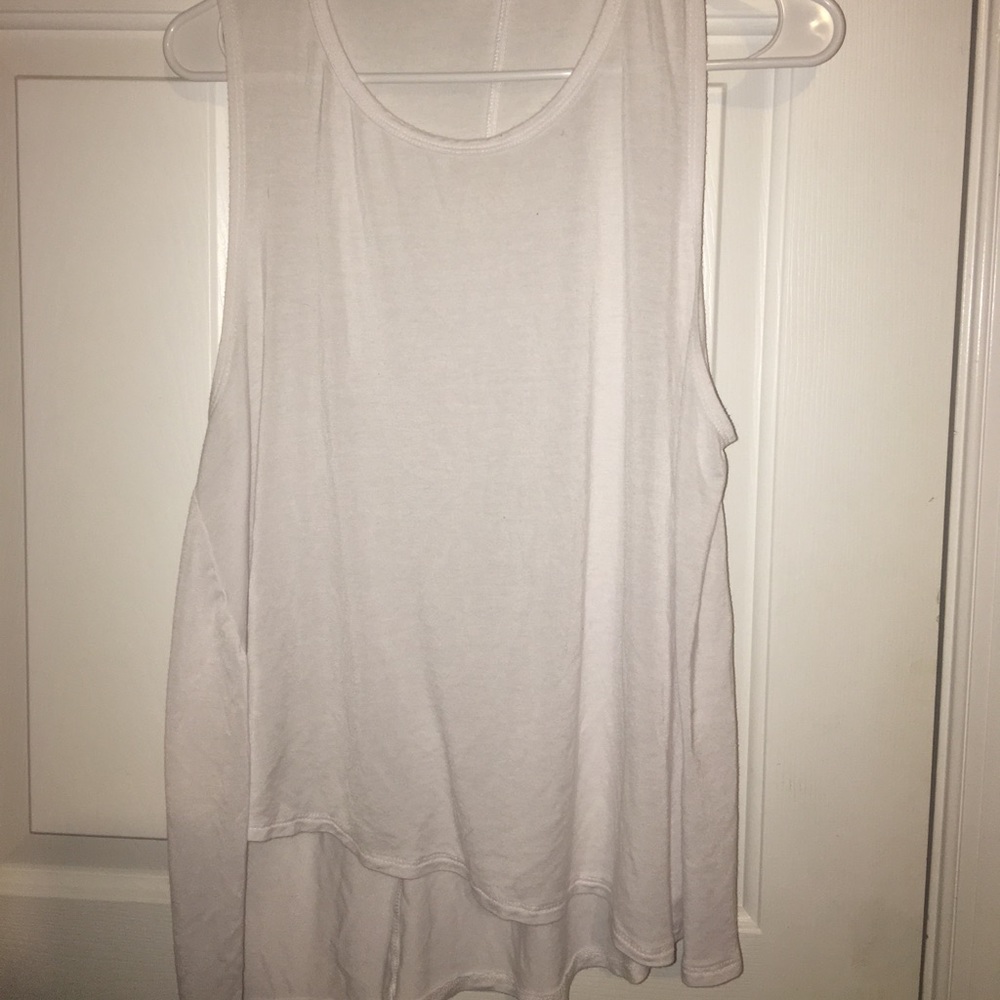 High low cotton tank top