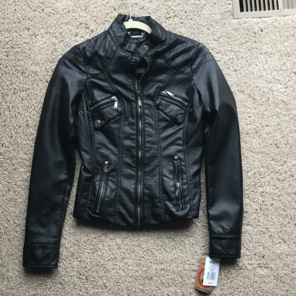 Faux leather jacket