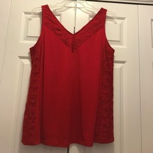 Red dressy tank top