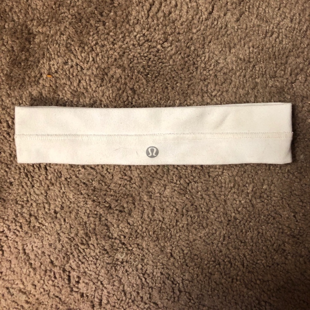 Lululemon White Fly Away Tamer Headband