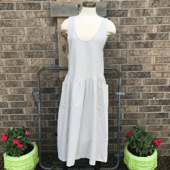 cream midi jumper dress