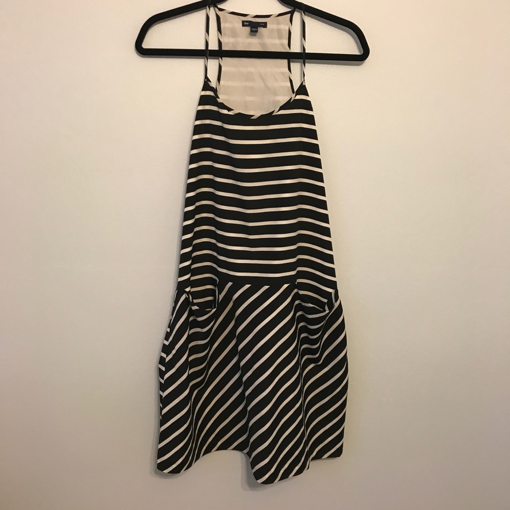 Racerback black and white striped dress - Picture 2 of 6