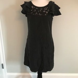 Black silk Banana Republic dress