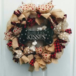 Custom "dog kisses" wreath