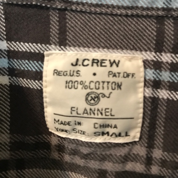 Mens J Crew Button down size small flannel - Picture 3 of 4