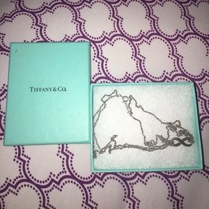 Tiffany infinity double chain neckalace
