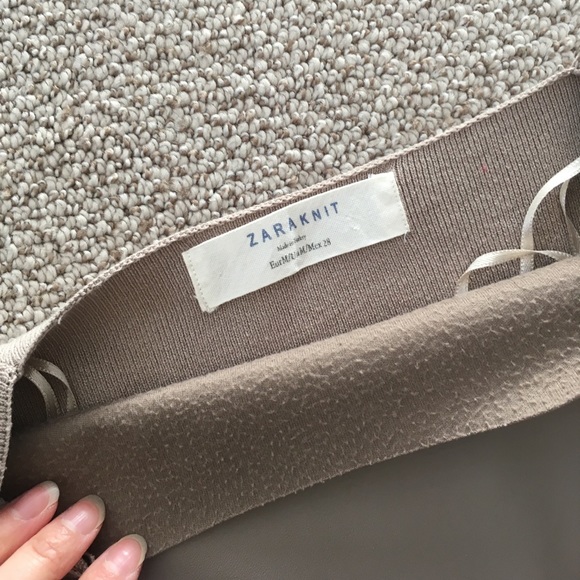 Zara faux leather knit top - Picture 2 of 5