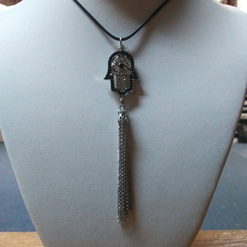 Hamsa Tassel Necklace