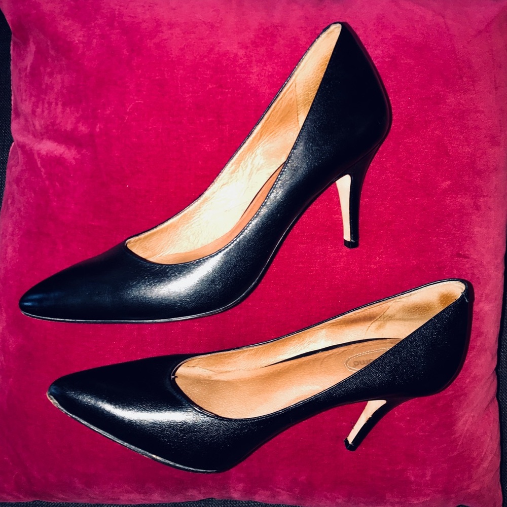 Corso Como Black Leather Pumps size 11.