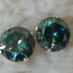 2.50 tcw sterling silver Moissanite earings