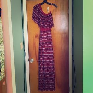 Vintage One Shoulder Arden B. Maxi Dress