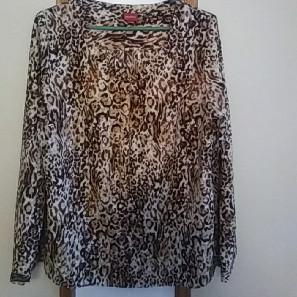 Cheetah print blouse
