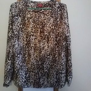 Cheetah print blouse