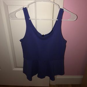 Blue peplum