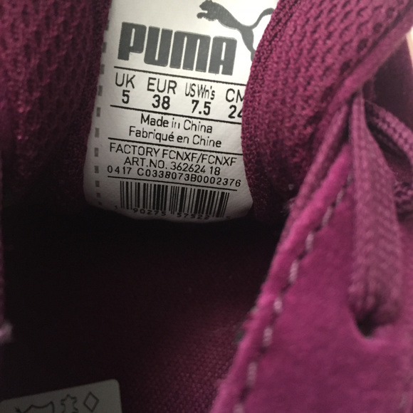 SOLD//Puma Softfoam Purple Leather Shoes - Picture 3 of 4