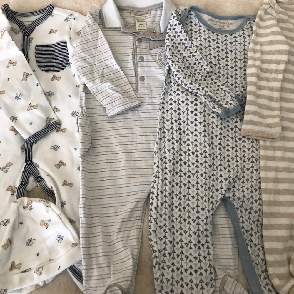 Bundle of baby boy onesies