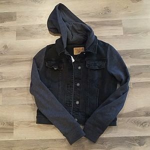 Black denim jacket