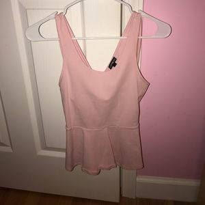Pink peplum