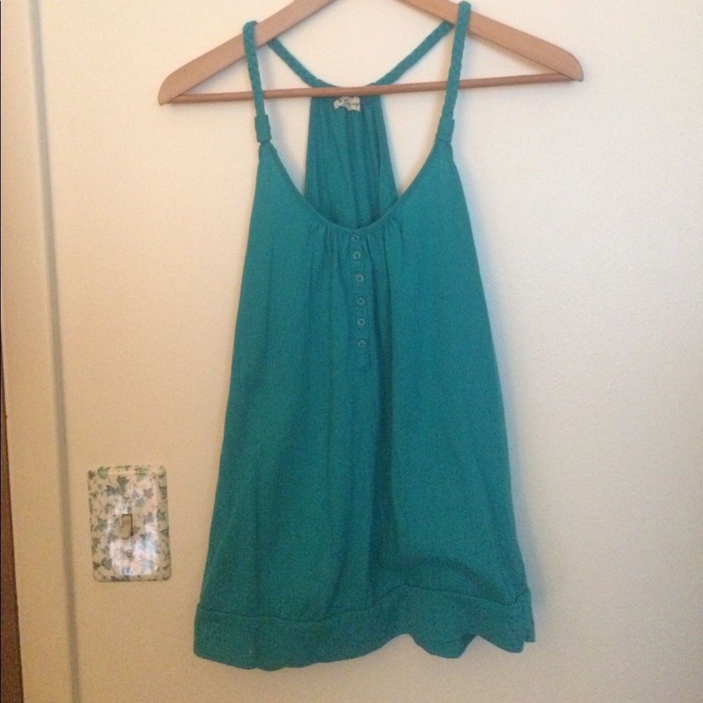 Aqua rope strapped tank top