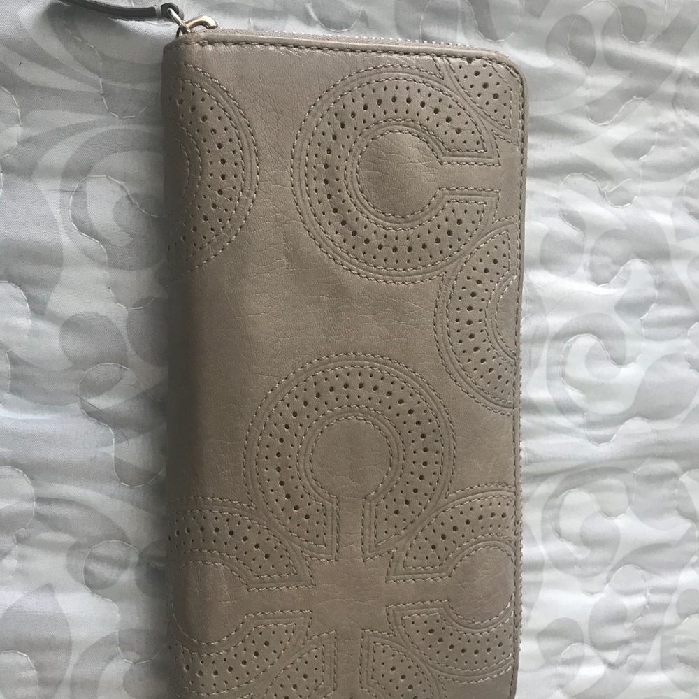Leather coach wallet