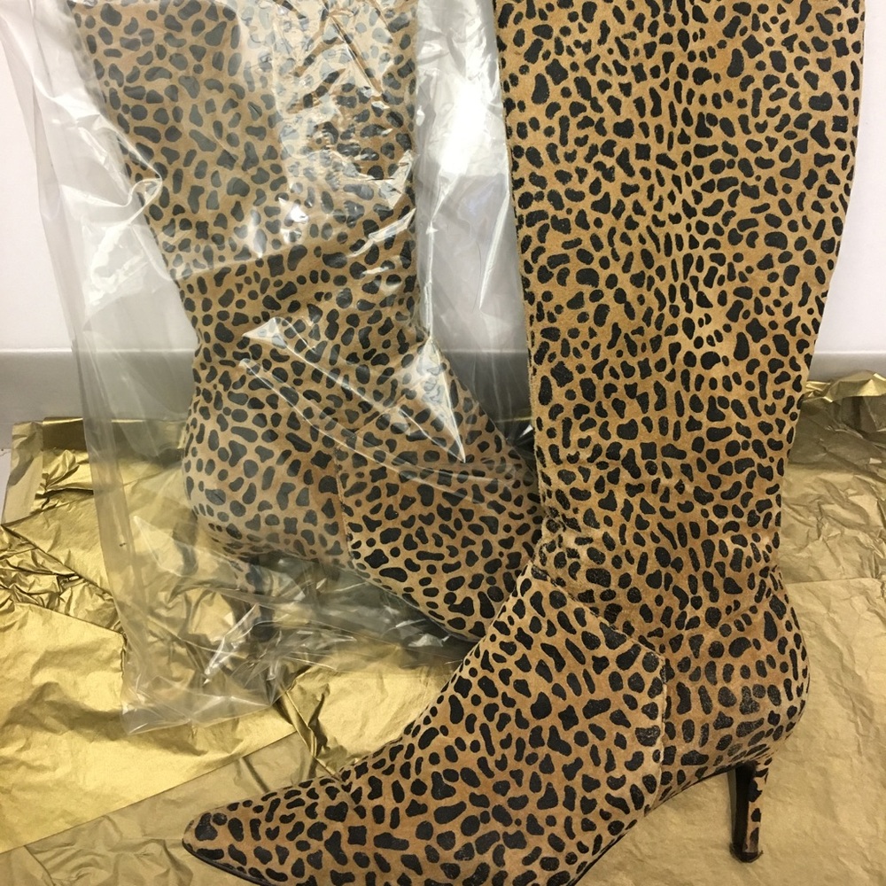 Colin Stuart Leopard Boots