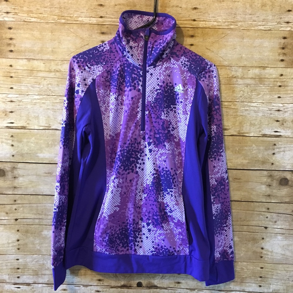 Adidas purple Climawarm quarter zip medium - Picture 1 of 8