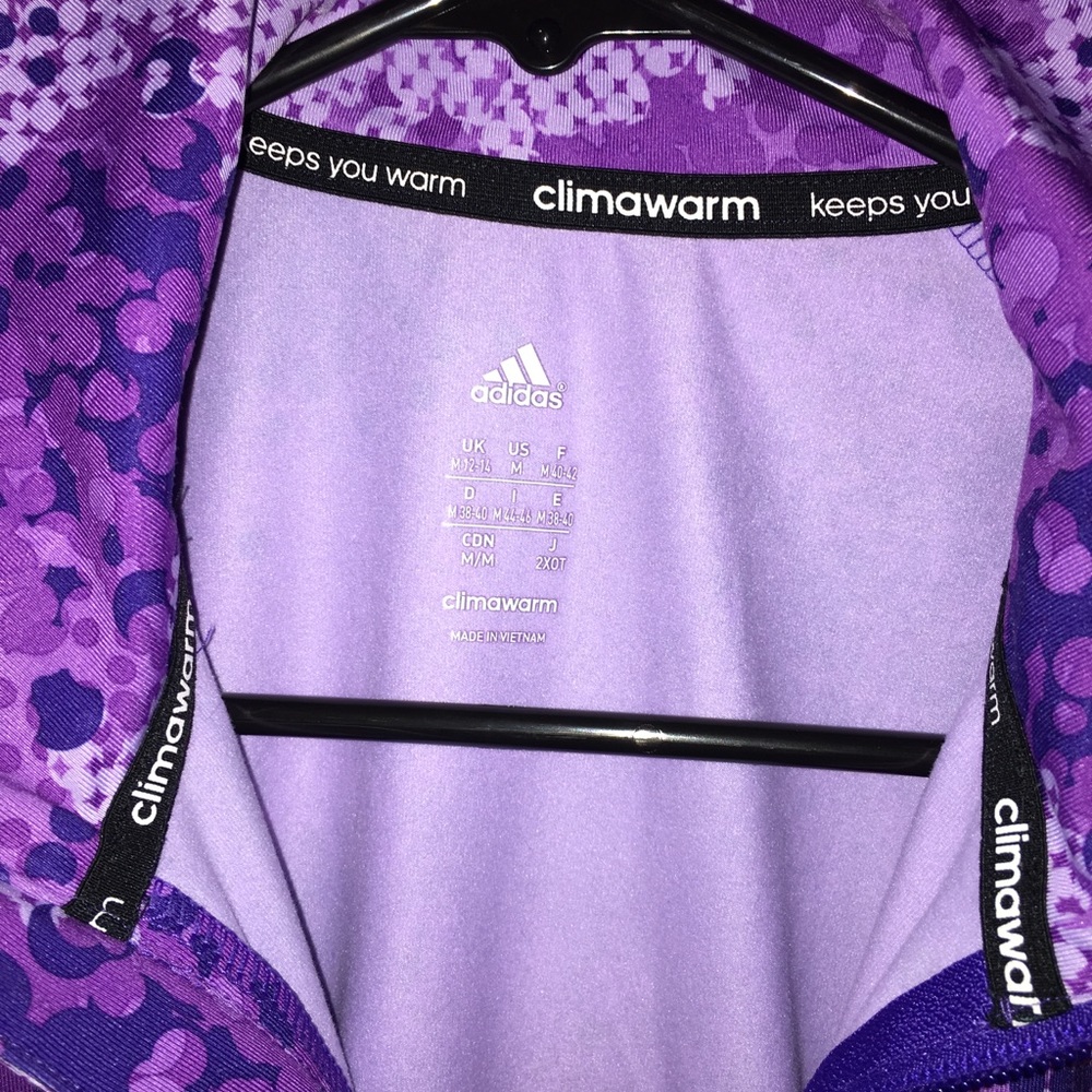 Adidas purple Climawarm quarter zip medium - Picture 6 of 8