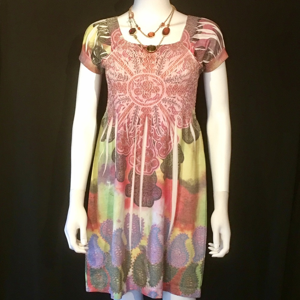 Stretchy Paisley henna inspired dress