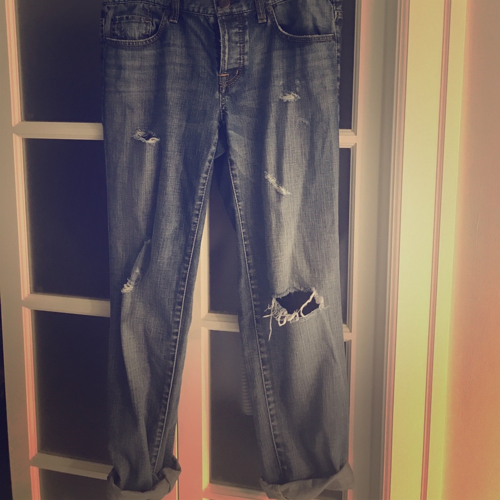 Loft Boyfriend distressed jeans