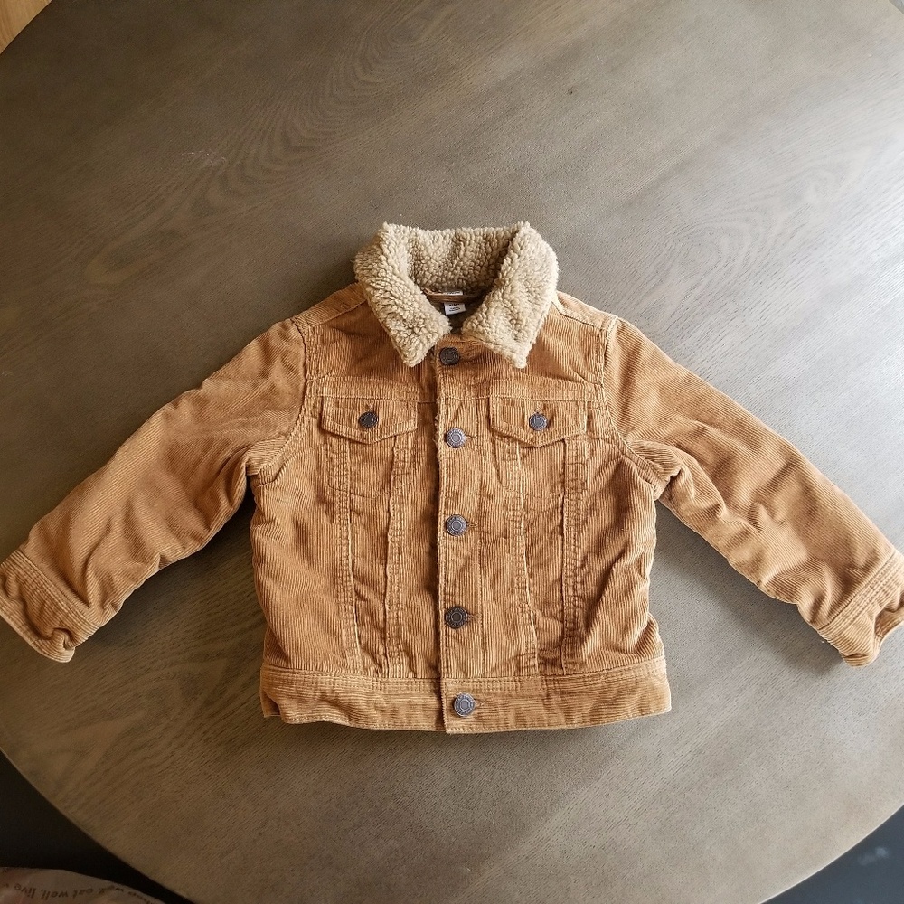 Baby Gap Boys 3 Corduroy Sherpa Lined Jacket NEW!