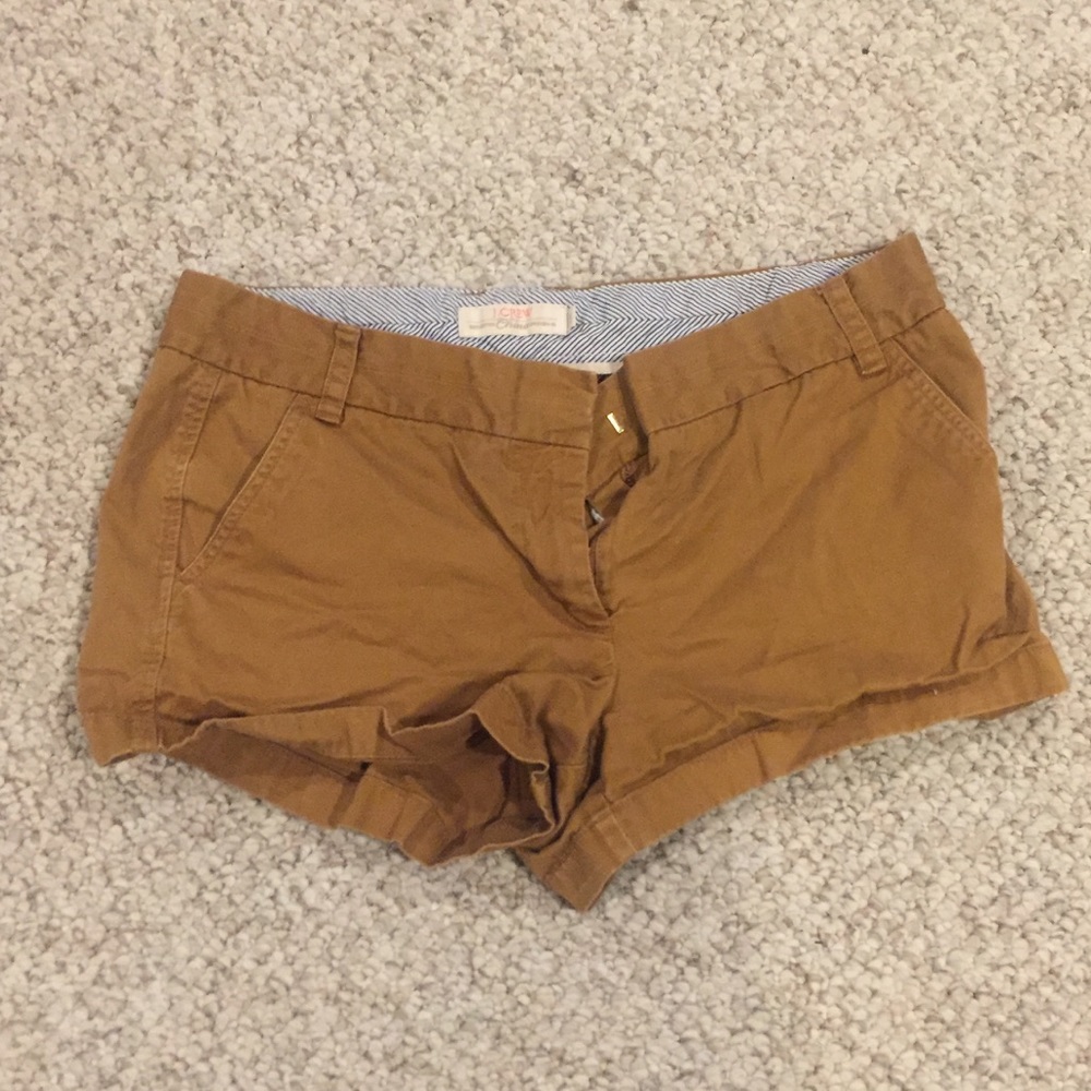 J. Crew 3" Tan Chino Shorts