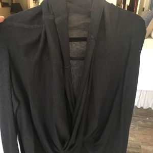 Lululemon Black front cross Sweater