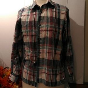 Alfred Dinner Petite Plaid Blouse