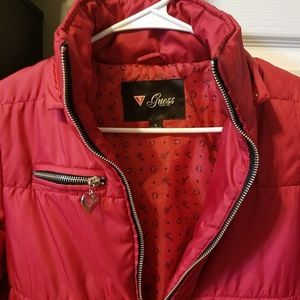 Red guess jacket