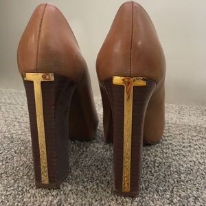 Tory Burch peep toe heels