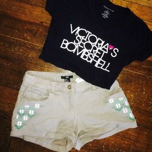 H&M embroidered shorts