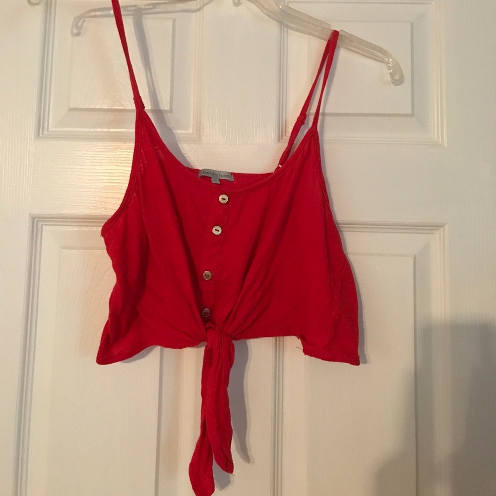Red Charlotte Russe crop top