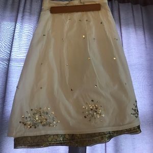 Gorgeous linen skirt with embellishments