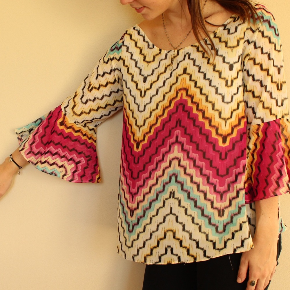 Chevron Multi Colored Top