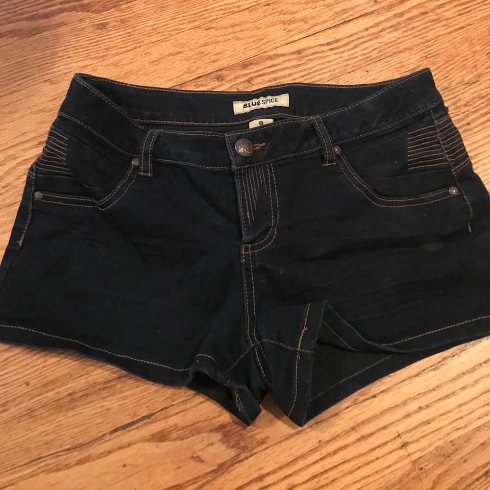 Dark blue jean shorts
