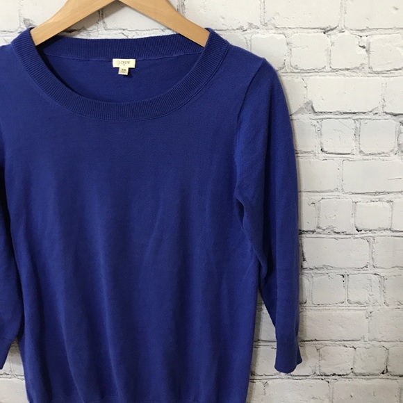 J. Crew Sweaters - {J. Crew} XS blue crew neck sweater