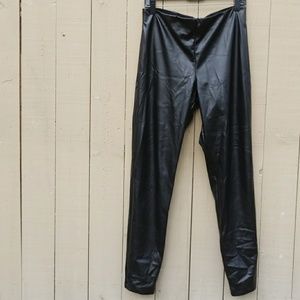 mock leather pants