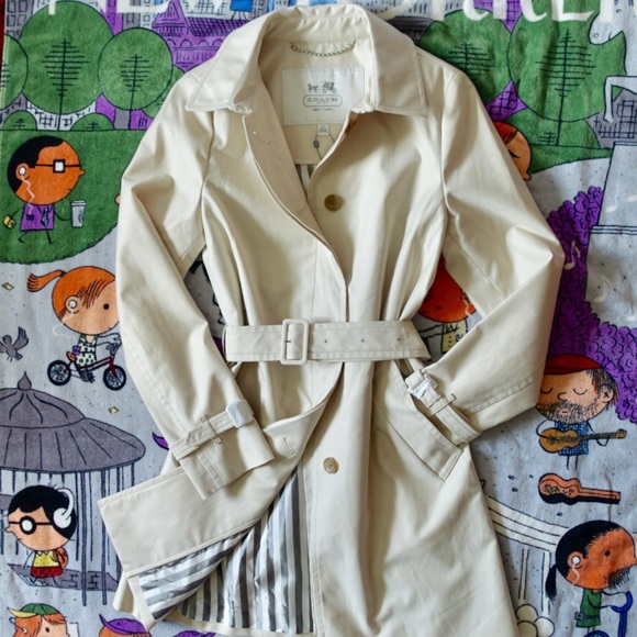 Coach Classic Twill Getaway Trench in Natural - Picture 1 of 7