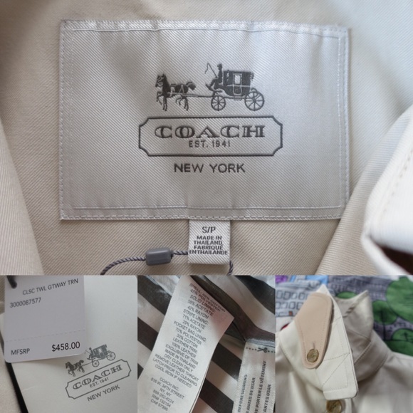 Coach Classic Twill Getaway Trench in Natural - Picture 5 of 7