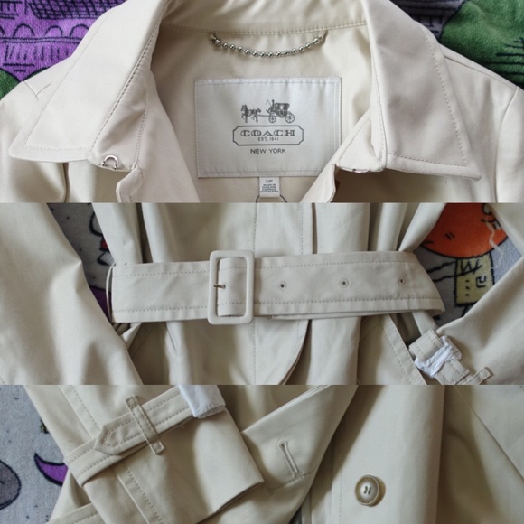 Coach Classic Twill Getaway Trench in Natural - Picture 6 of 7