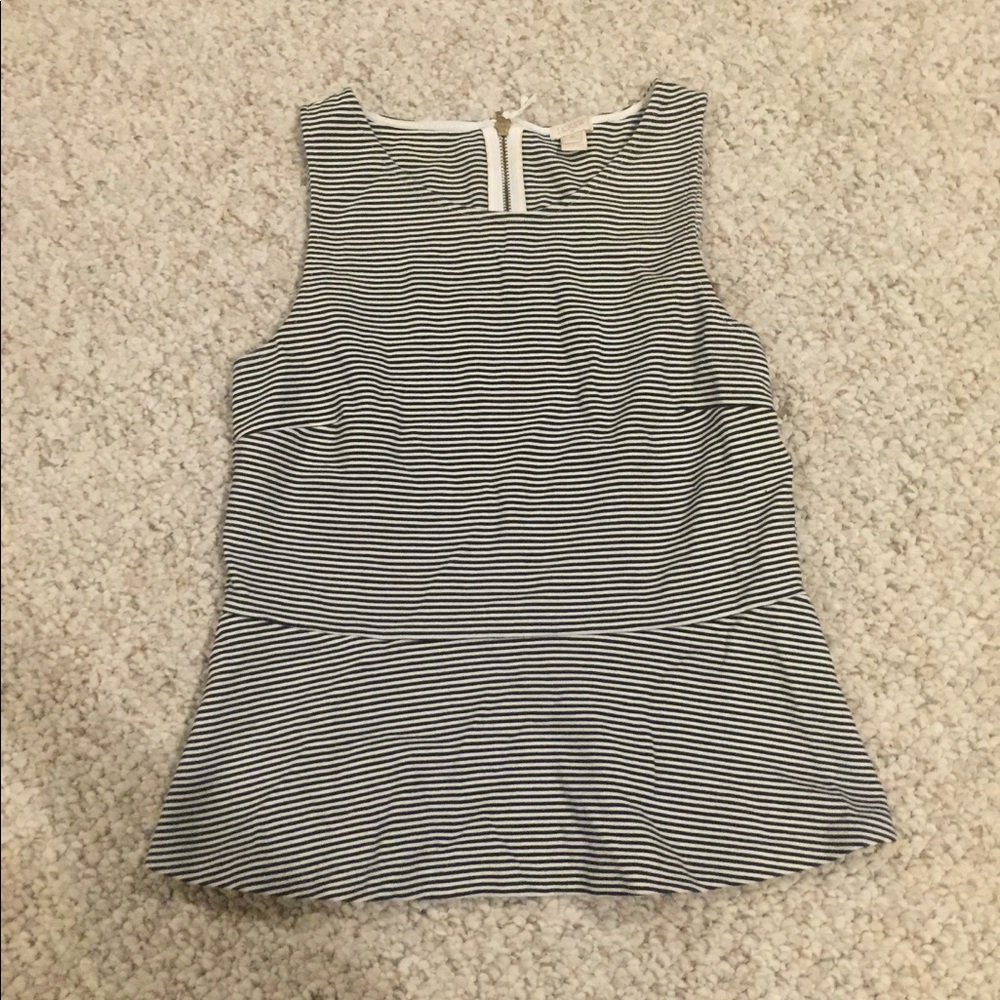 Striped Peplum Tank Blouse