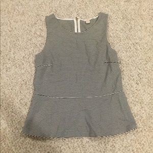 Striped Peplum Tank Blouse