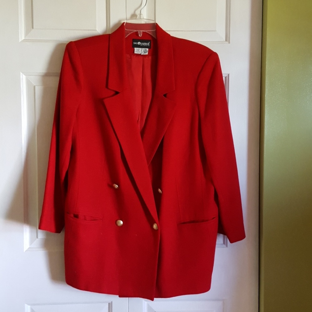 Red wool sports jacket